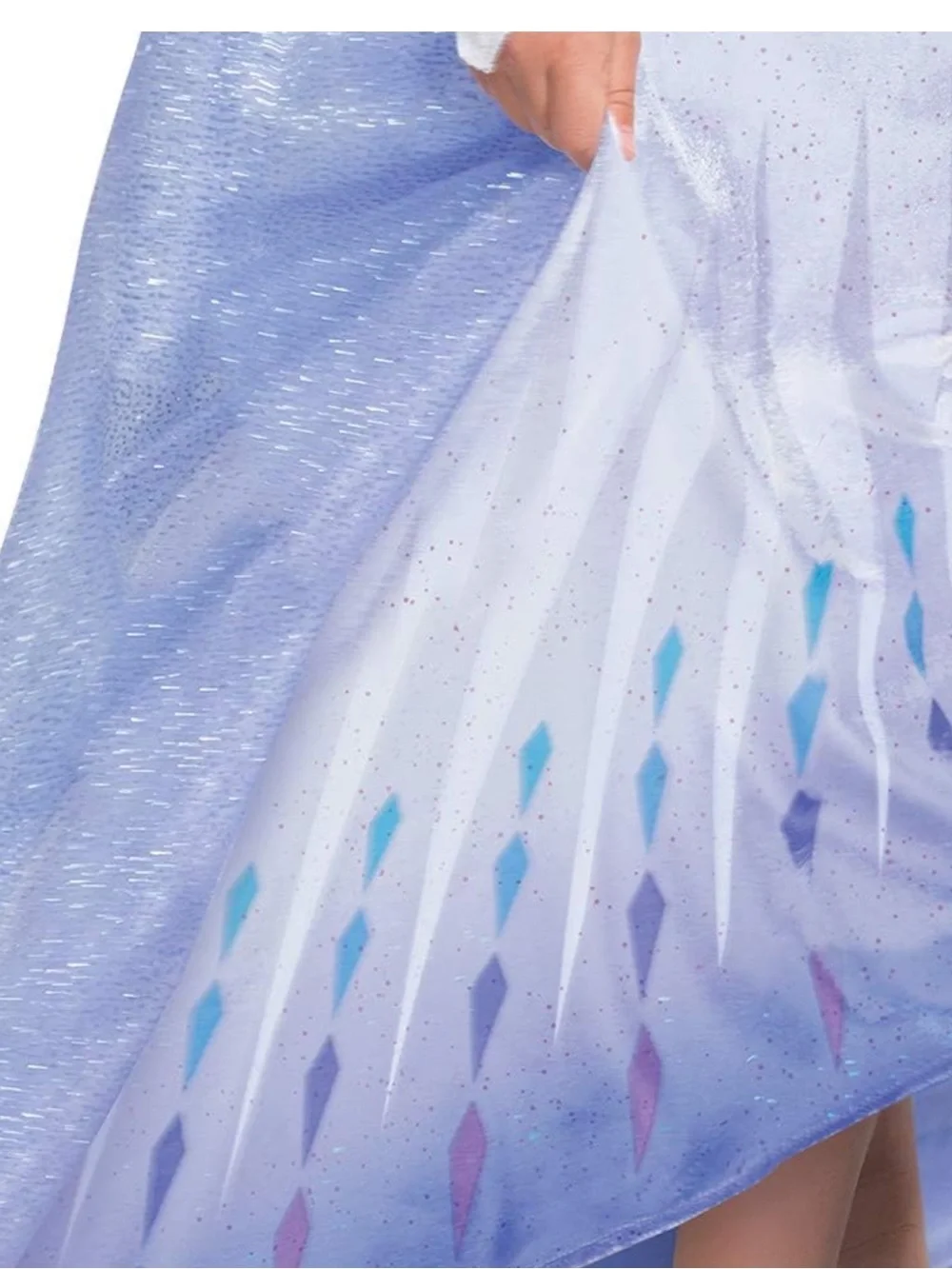 Disney Frozen Princess Elsa Dress Up Glittering White 7-8 YO Girl Med 8-10